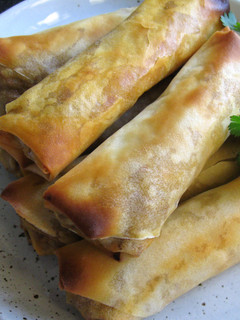 A picture of Oven-baked Mexican Spring Rolls.