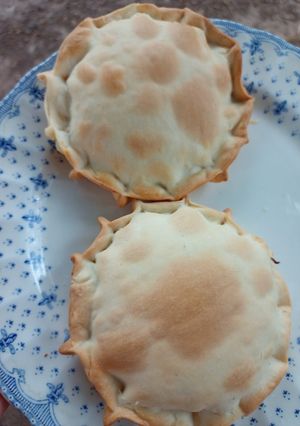 Una foto de Mini tarta de pollo, queso y choclo