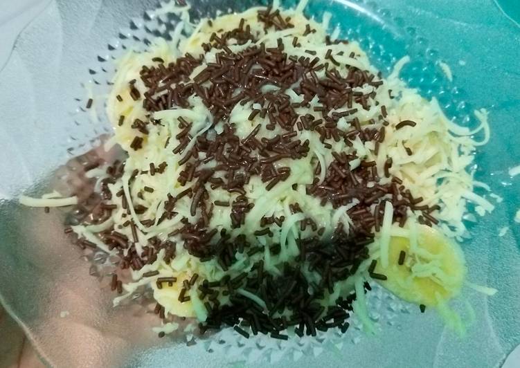 Resep Pisang panggang coklat keju susu mantul, Enak