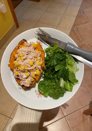 Töltött édesburgonya recept fotója