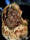 Calzone relleno en el centro