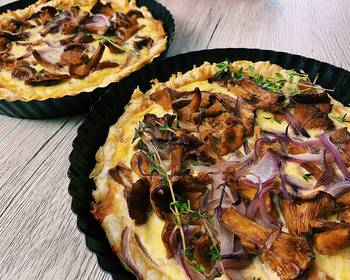 Fresh, Making Recipe Chanterelle Gruyere tart  Delicious