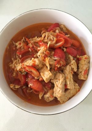 Foto resep Tumis kulit melinjo pedas