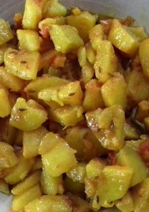 A picture of Dry jeera potato.