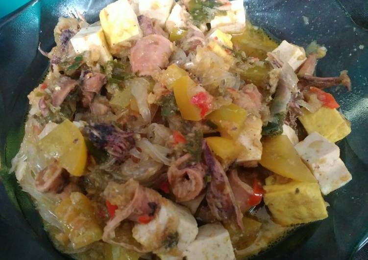 Resep TTS (Tumis Tahu Soun) cumi asin Anti Gagal