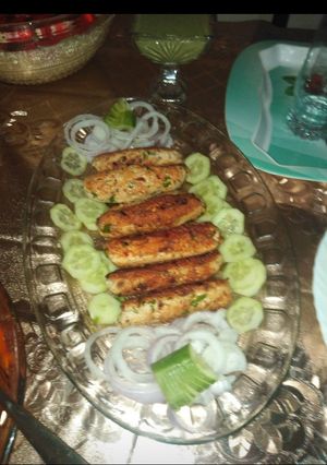 A picture of Chicken seekh kababs.
