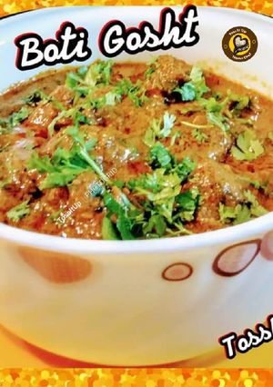 A picture of Boti Gosht(Boneless Mutton Cubes).