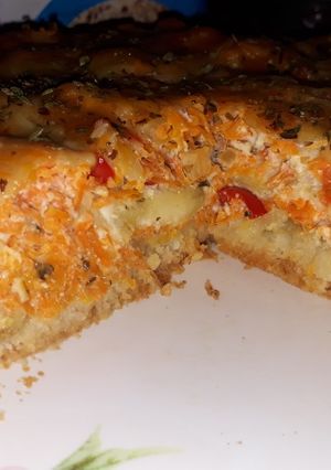 Una foto de Tarta de berenjena y zanahoria