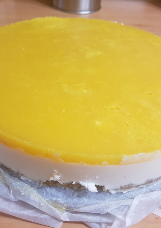 Una foto de Tarta de mango y coco
