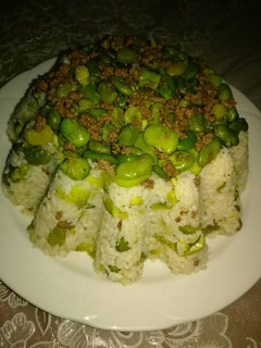 صورة لوصفة رز بفول اخضر