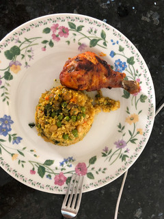A picture of Couscous with Chicken.