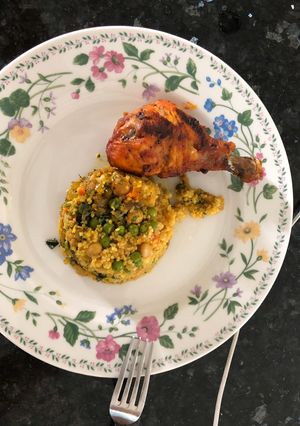 A picture of Couscous with Chicken.
