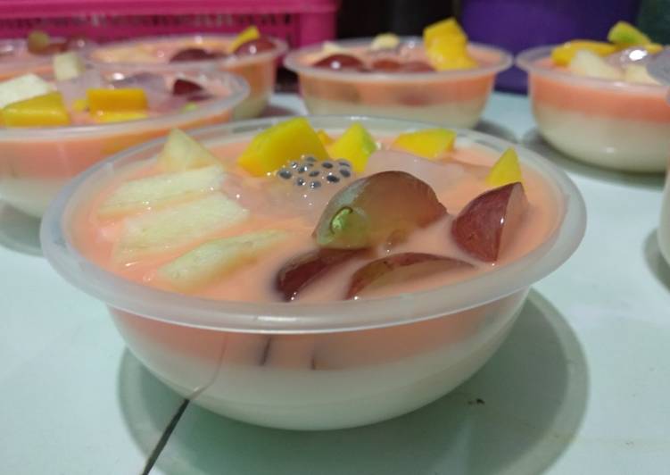 Bagaimana Menyiapkan Dingsu buah yogurt by dapoer mpok yeyen Anti Gagal