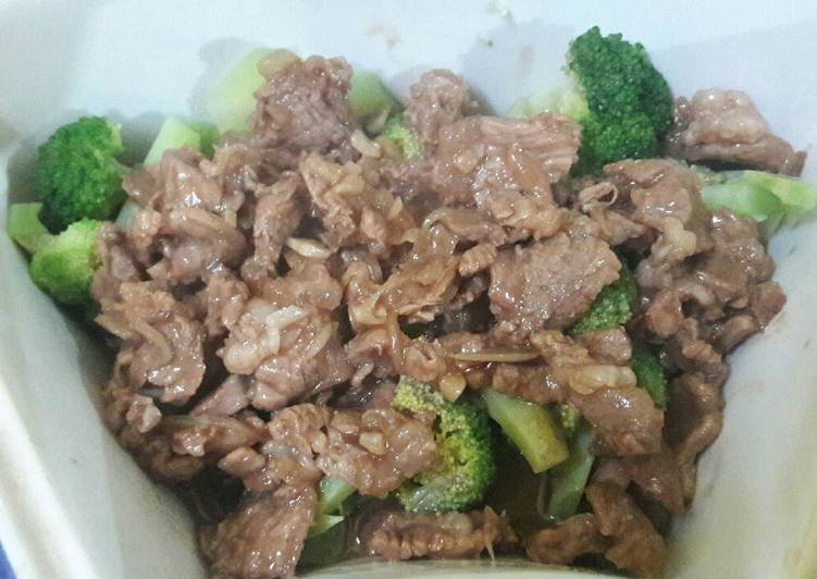Cara mudah Membuat Ca daging brokoli #BikinRamadanBerkesan Lezat