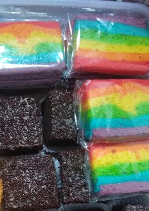 Foto resep Rainbow cake kukus