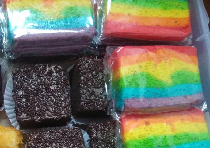 Rainbow cake kukus