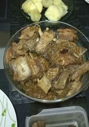 Una foto de Costilla acebollada a la olla