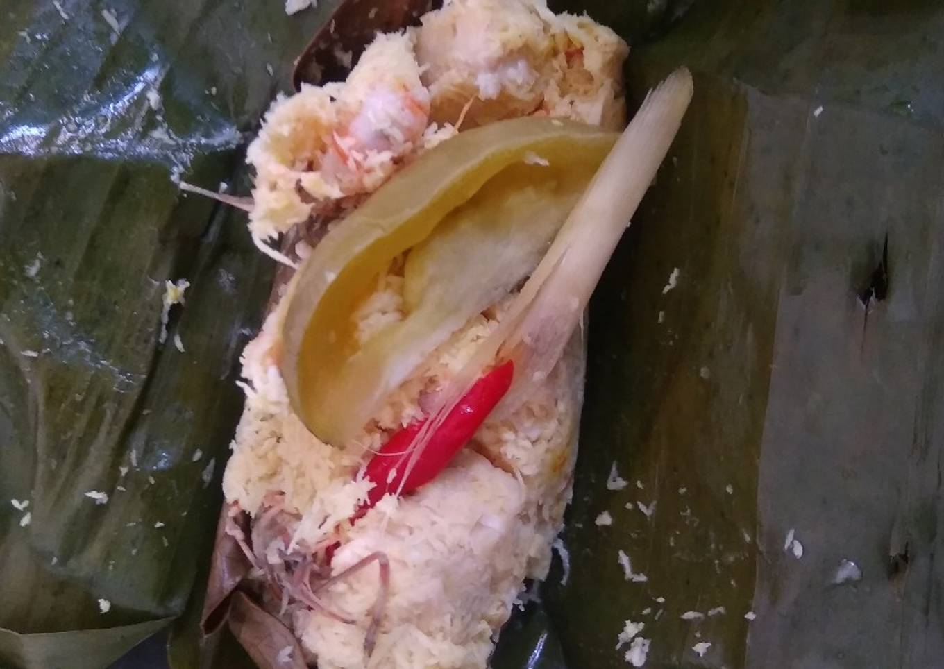 Bothok udang tempe