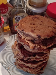 Une photo de Pancakes healthy aux pépites de chocolat noir