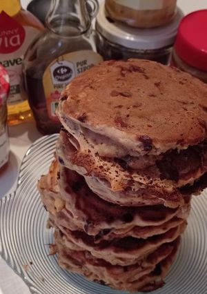 Une photo de Pancakes healthy aux pépites de chocolat noir