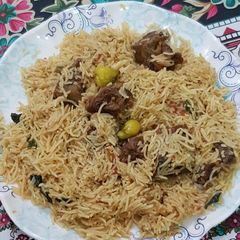 A picture of Beef pulao biryani.