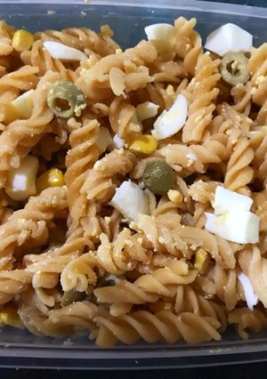Una foto de Ensalada de pasta de lentejas