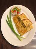 Easy Homemade Savory Folded Pancake with Ground Turkey and Eggs Filling (Martabak Telur)