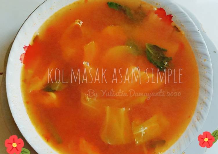 Resep ⁹⁸ Sayur Kol Masak Asam Simple yang Enak