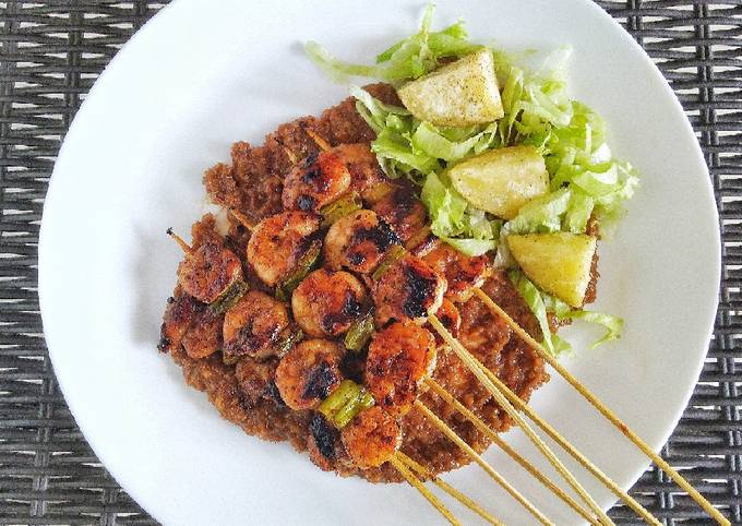 Prawn Satay with Peanut Sauce