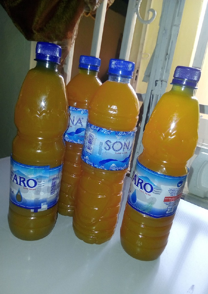 A picture of Tamarind and Ginger juice.