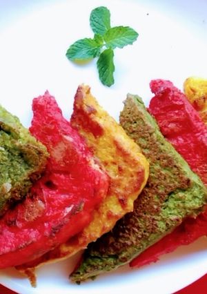 A picture of Tricolour Toast Bread.