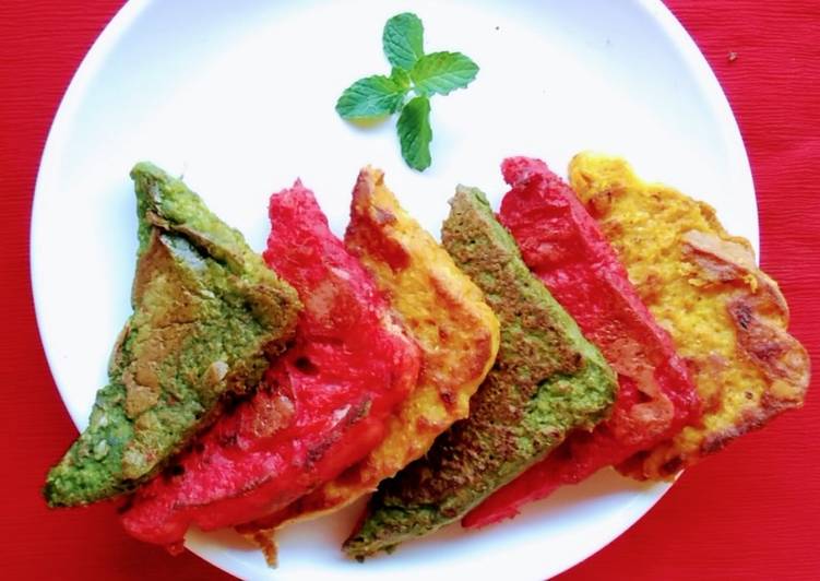 Easiest Way to Prepare Perfect Tricolour Toast Bread