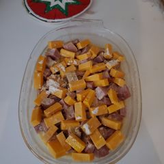 A picture of Christmas Casserole.