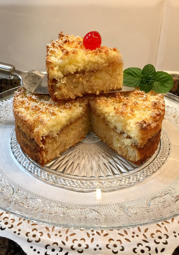 Una foto de Pastel de manzana con crumble de coco