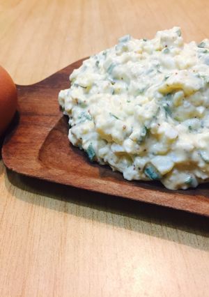 Una foto de Pasta de huevo duro / Método Grez