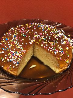 Una foto de Flan de coco