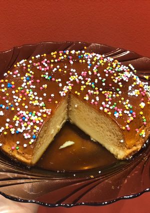 Una foto de Flan de coco