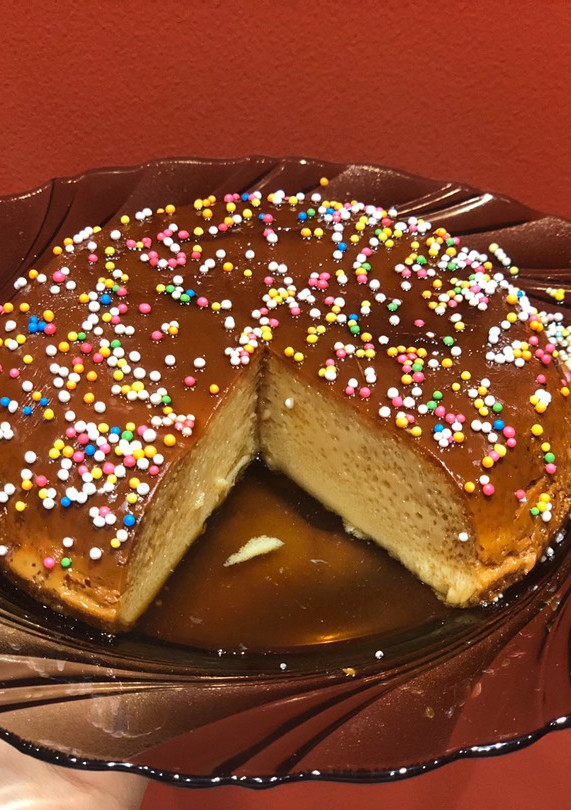 Una foto de Flan de coco