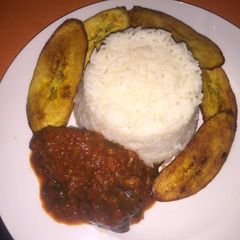 A picture of Rice & Goat Meat Stew.