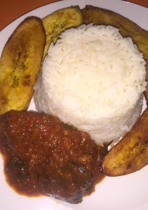 A picture of Rice & Goat Meat Stew.