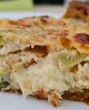 Relleno de tarta (con lo que había en casa y quedó genial!) Con masa casera integral