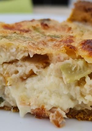 Una foto de Relleno de tarta (con lo que había en casa y quedó genial!) Con masa casera integral