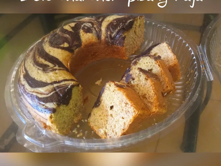 Cara Mudah Menyiapkan Resep Bolu marmer pisang raja yang Sempurna Anti Ribet, Bikin Ngiler