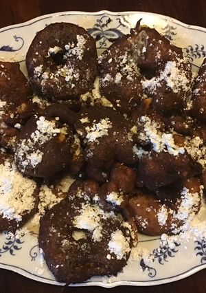 A picture of California Farm Apple Beignets.