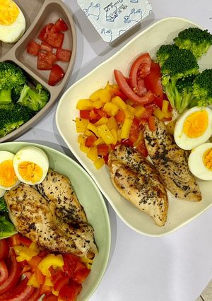 Hình của món Ức gà áp chảo low-carb.