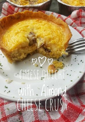 Foto resep Keto Low Carb Cheese Quiche with Almond Crust #keto_cp_cheese