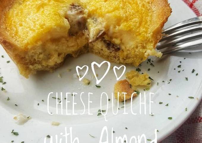 Keto Low Carb Cheese Quiche with Almond Crust #keto_cp_cheese