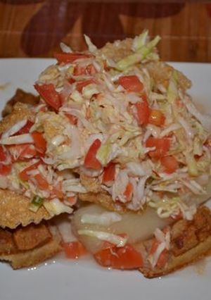 Una foto de Vigorón nicaragüense