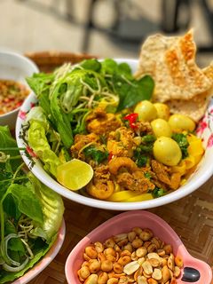 Hình của món Cách Nấu Nhân Mì Quảng Gà.