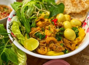 Hình của món Cách Nấu Nhân Mì Quảng Gà.